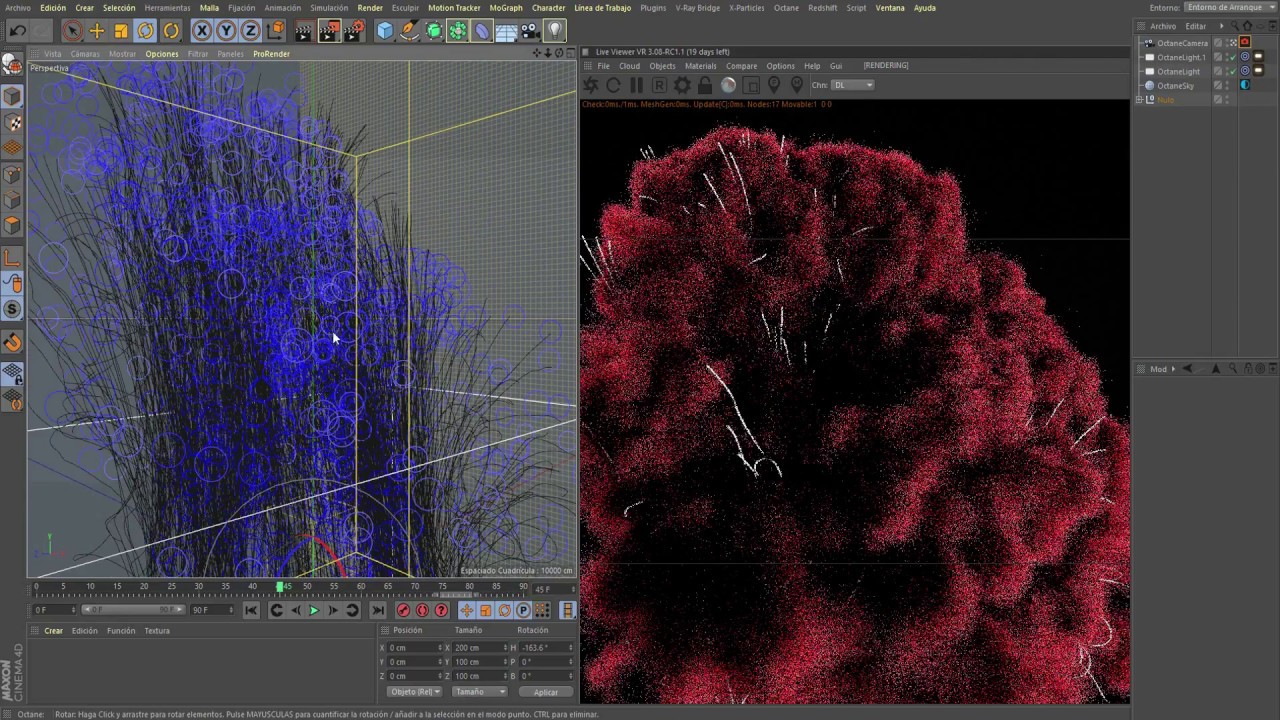 X-Particles 4 Explosia FX and Render using Octane Render4