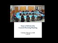 Winterville Town Council Planning Meeting - Part 2: Thursday, February 5th @ 5:30pm