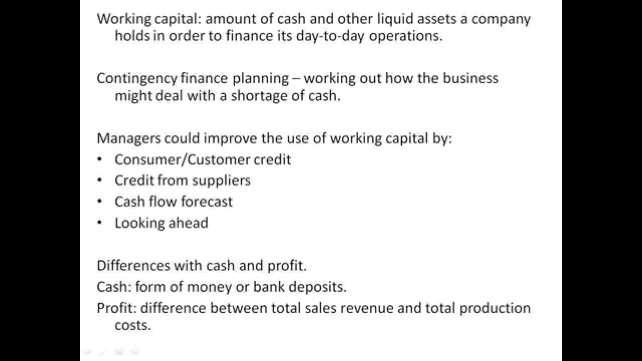 How to keep a business running - Edexcel - Unit 2 - Business Studies - AARevision