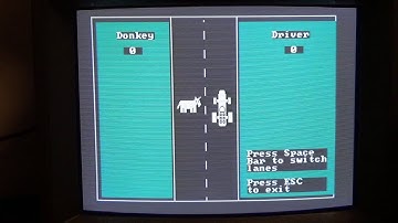 DONKEY.BAS being played on an IBM PCjr