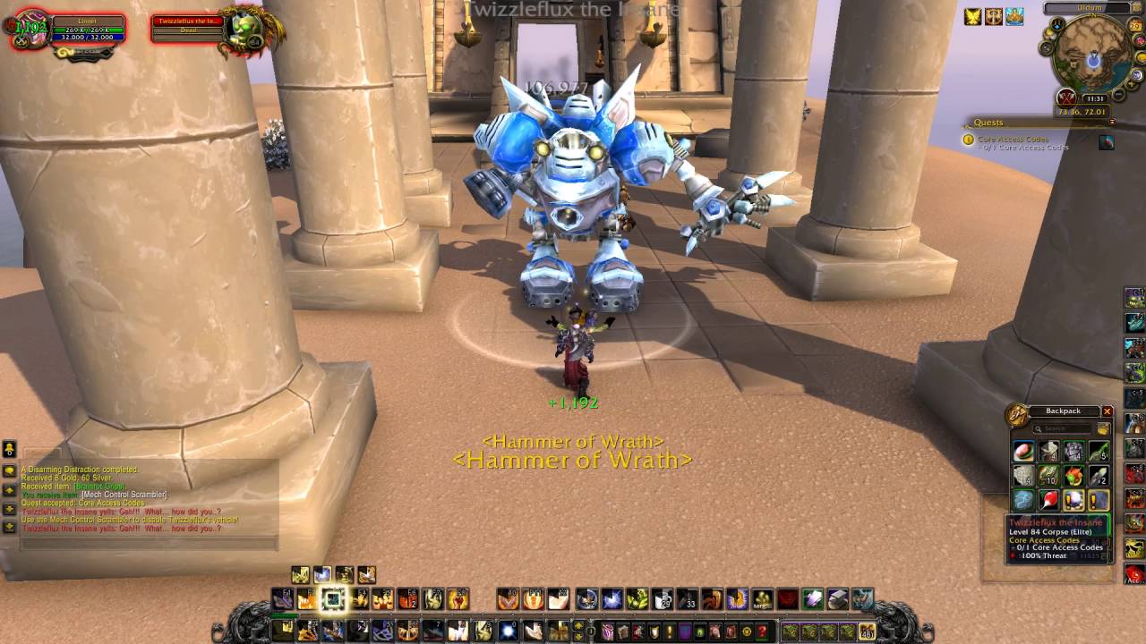 Core Access Codes Quest ID 27777 Playthrough Uldum - YouTube