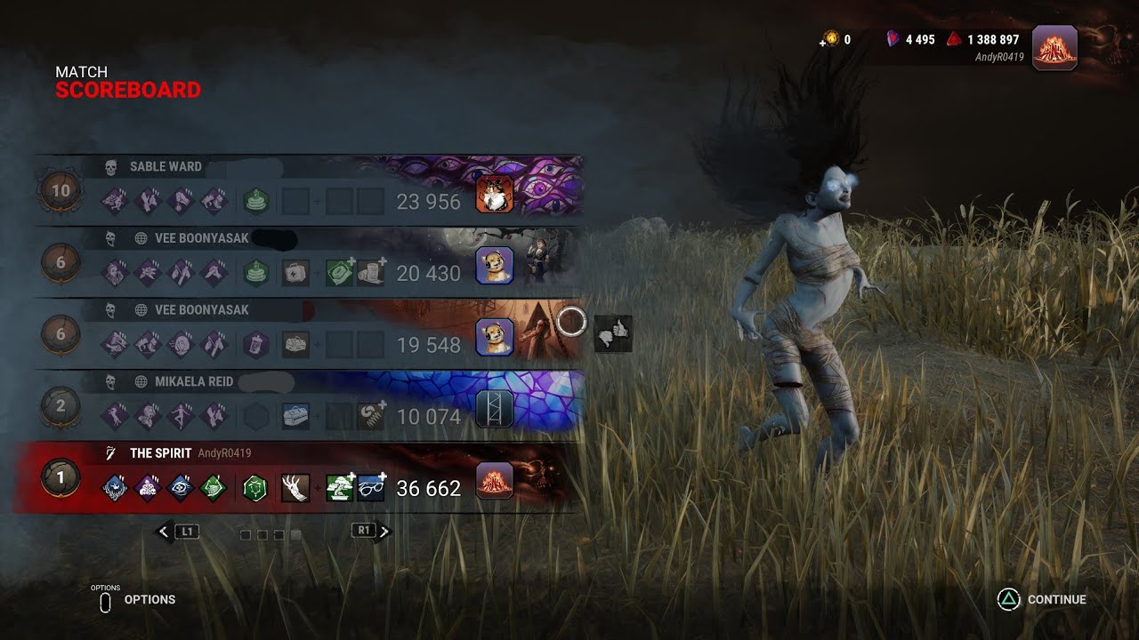 Playing dead by daylight as spirit (with noise) - YouTube