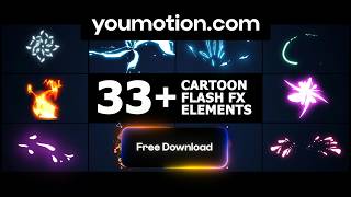 Cartoon Flash FX Element Pack Free Overlays (AE)