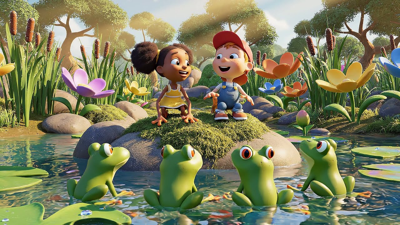 Three Little Toy Frogs Ribbit Ribbit Ribbit | Nursery Rhymes for Kids & Baby Songs