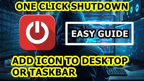 One Click Shutdown - How to Add Shutdown to Desktop or Pin to Taskbar | Easy Guide | Windows 10/11