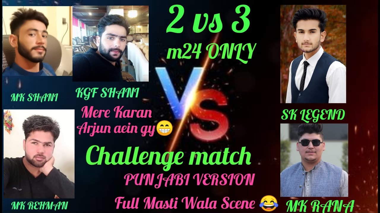 2 vs 3 m24 only challenge match in Punjabi version 😁 - YouTube