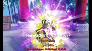 HAJUN SHOWCASE! Near perfect stats too || Anime Guardians Roblox