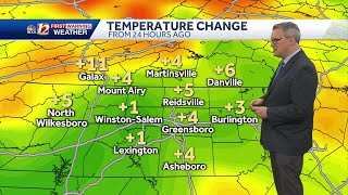 WATCH: Deep Triad chill will gradually give way to milder temperatures