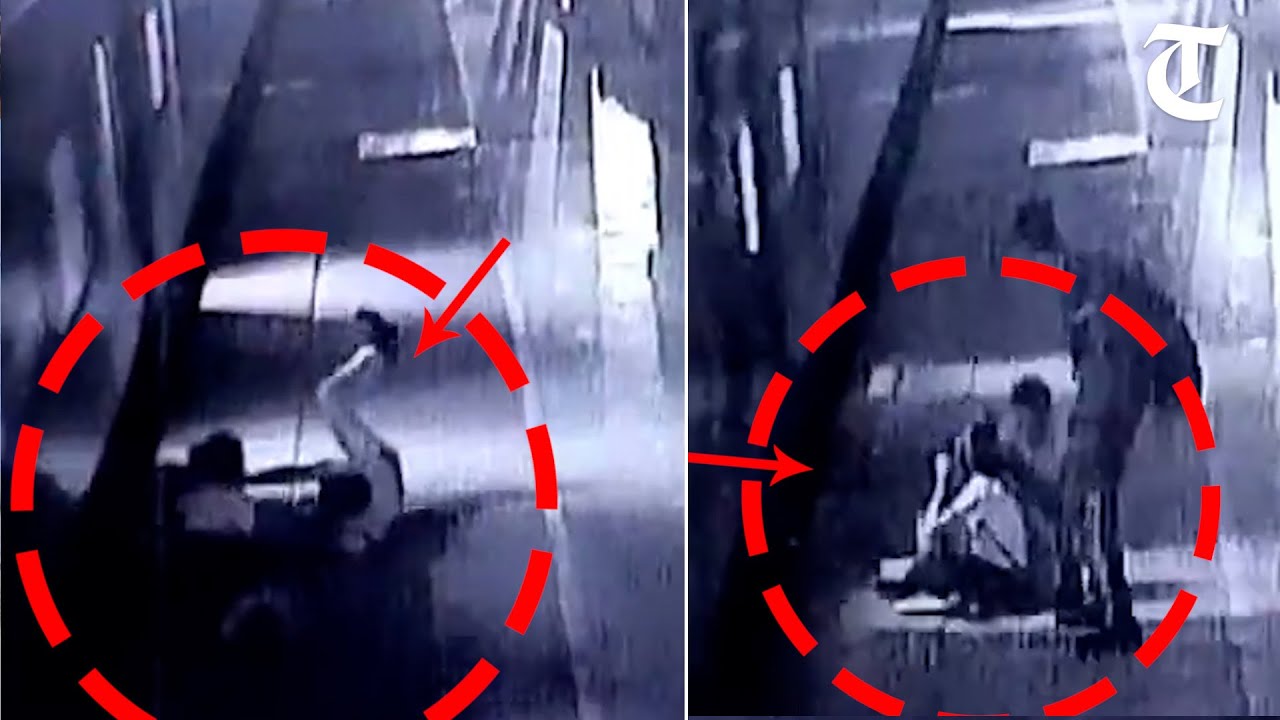 Watch: Woman falls down while deboarding moving train, CRPF personnel pulls her away to avert mishap