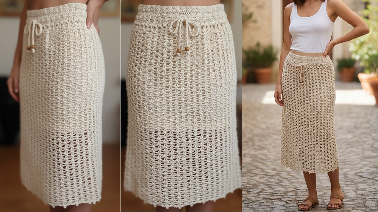 SAIA EM CROCHÊ SUPER FÁCIL COM PONTO DIFERENCIADO | Passo a Passo