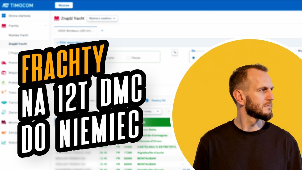 Spedytor Ładuje  Eksporty do Niemiec – ładunki na auto 12t DMC, rejon Mannheim