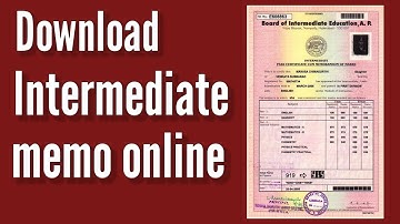 How to download inter marks memo | Intermediate memo download | Online inter memo