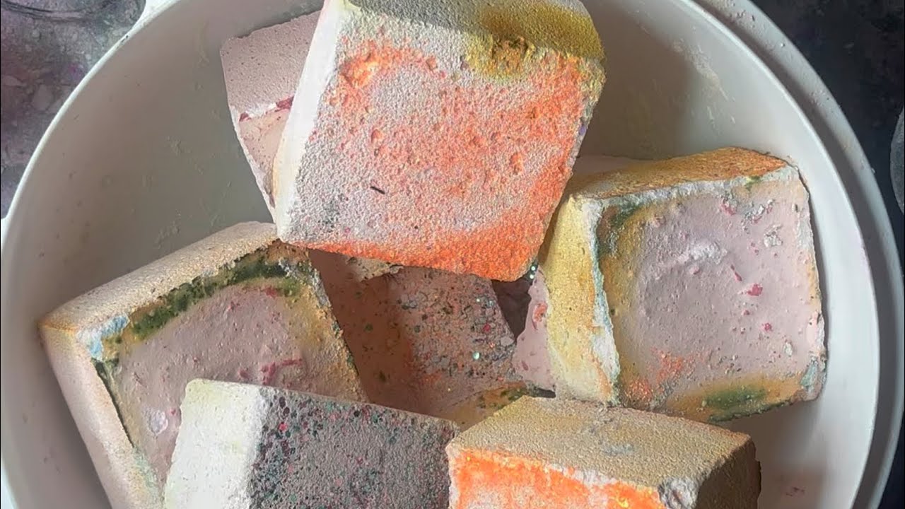 Thick dusty and Powdery Blocks | ASMR | Oddly Satisfying 