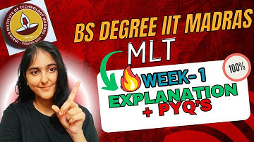 MLT Week 1 | Machine Learning Techniques IIT Madras BS | PYQs Solved + Concepts Explained | Part-1