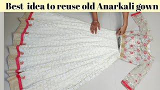 Best Idea to Reuse old Anarkali Dress/DIY Lehenga Choli Cutting and stitching/Sewing Tips and Tricks