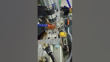 FEDA Tapping machine processing nuts internal thread.#machine #factory #process #threads #tapping