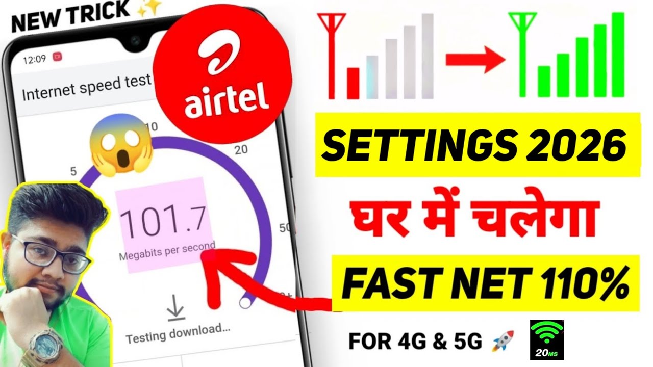 Airtel APN Settings 4G/5G 2026 | Airtel Network Problem Solution | Airtel Internet Not Working | Net