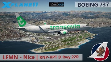 X-Plane 11 | Zibo 737 | Approach Tutorial |  LFMN - Nice | RNP - VPT D Rwy 22R