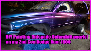 How to paint your car/truck with Colorshift pearls! Painting my 2nd gen Dodge ram 1500