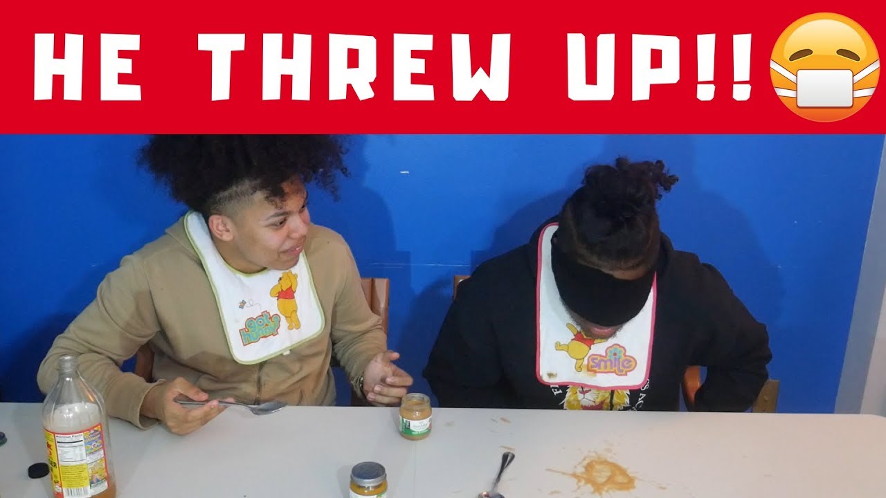 Baby food challenge!!! (Denzel throws up & loses bet)