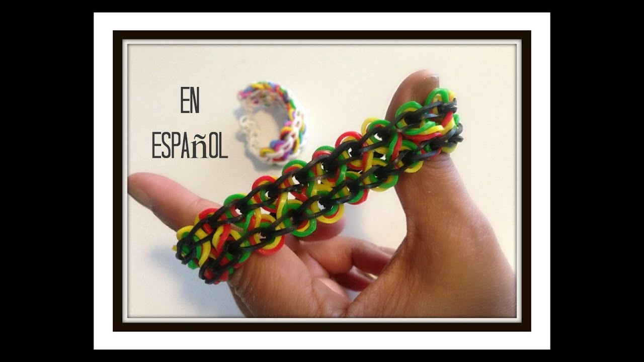 Rainbow Loom en ESPAñOL - Pulsera de Gomita DIY - Taffy Twist