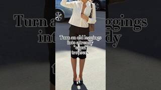 Spring/Summer sewing ideas : Turn an old leggings into a trendy capri trousers #sewingprojects