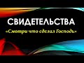 Свидетельство - Смотри что сделал Господь #15