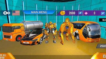 Mars Battle: Bus Robot Game 3D Trò Chơi Siêu Ô tô Robot Biến Hình khỉ Đột Xe Bus _ android gameplay