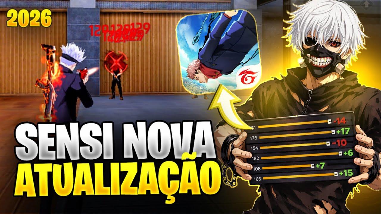 ATUALIZADA 2026! ⭐ a MELHOR SENSIBILIDADE Com e Sem DPI para SUBIR CAPA na ATUALIZAÇÃO do FREE FIRE