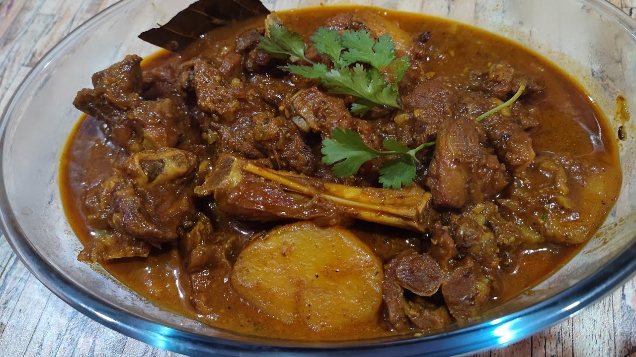 Assamese Style Mutton Curry অসমীয়া প্ৰণালীৰে ৰন্ধা ছাগলী মাংস