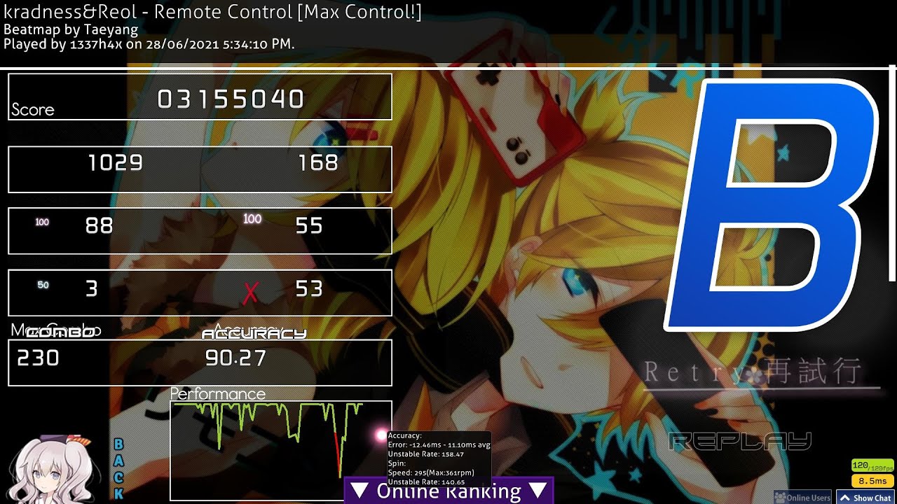 「Osu」kradness Reol - Remote Control [Max Control!] 5.75* Pass - YouTube