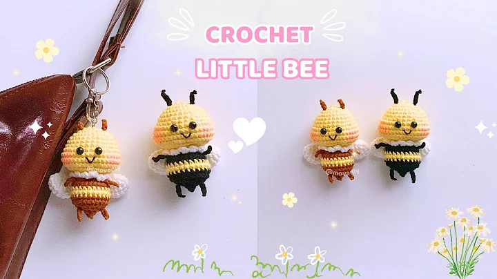 How to crochet a bee step by step 🐝  Crochet bee amigurumi keychain 🐝 Cut and easy #movadiy