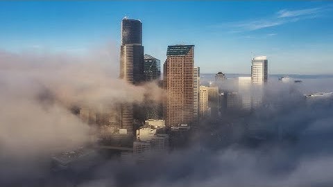 Seattle Fog Aerial Time Lapse