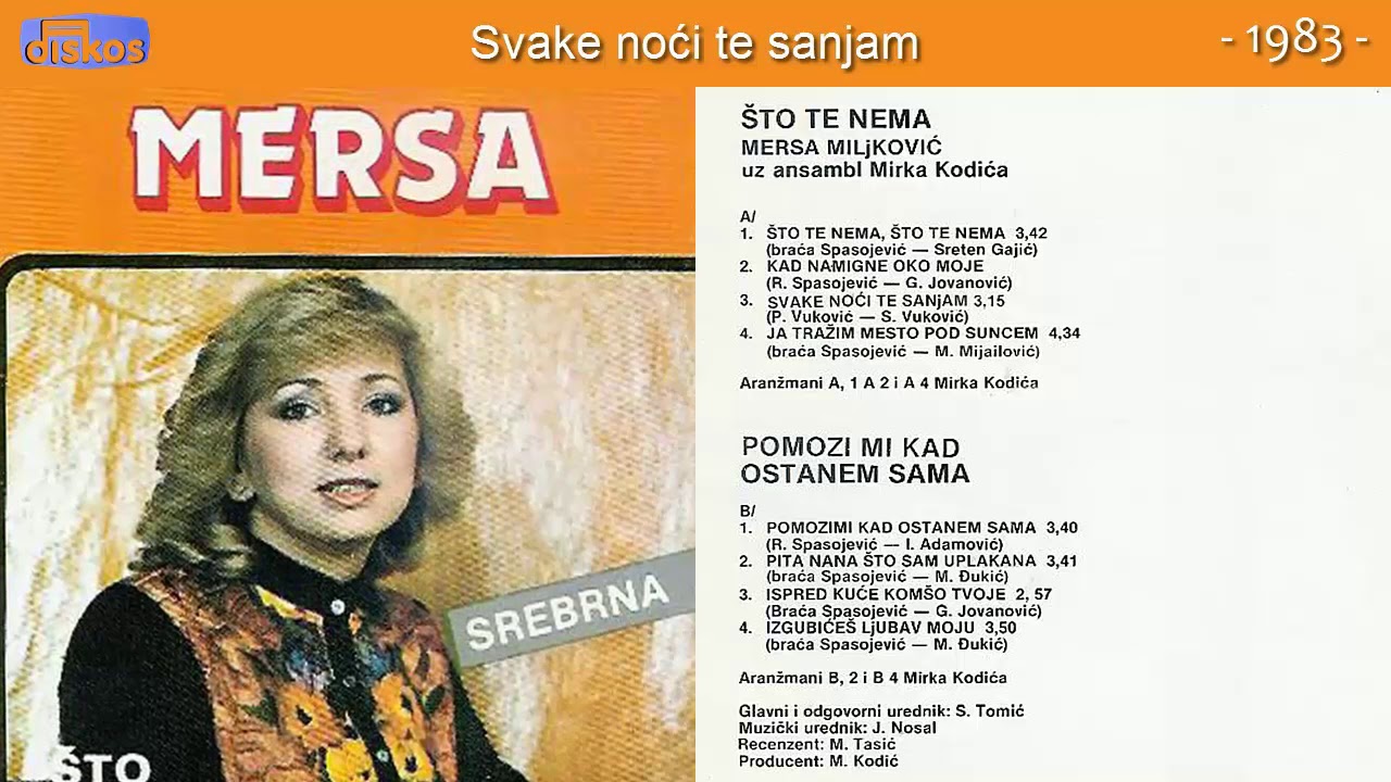 Mersa Miljkovic Meri - Sto te nema, sto te nema - (Audio 1983) - CEO ALBUM