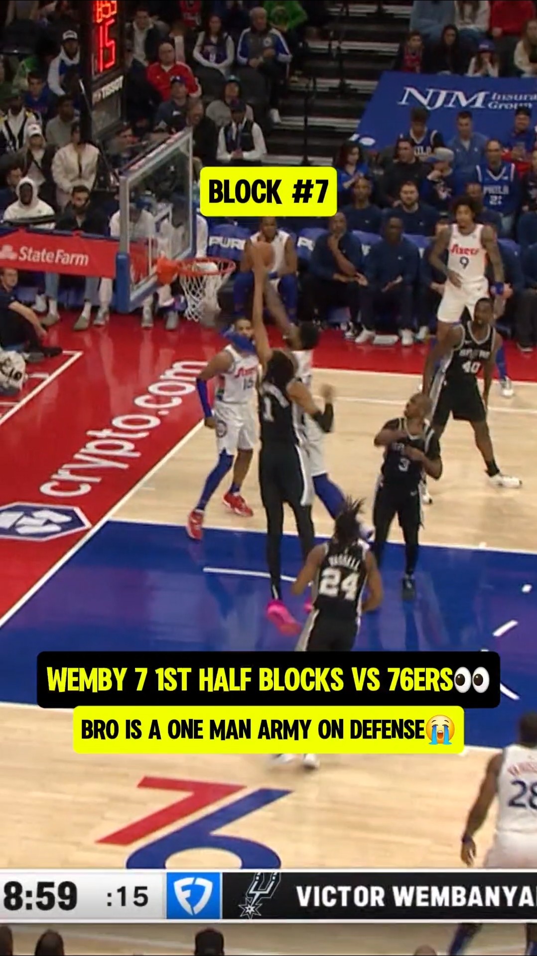 Wemby is his own help defense?