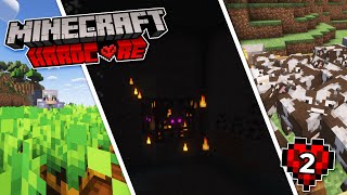 Crops, Cows and Zombie Farms! - Minecraft Hardcore - Ep 2