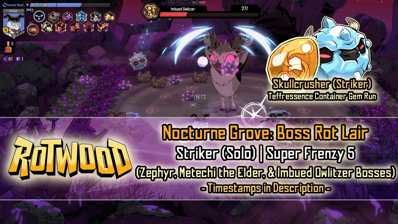 Rotwood - Nocturne Grove: Boss Rot Lair [Striker SF5] Solo Run (Imbued ...