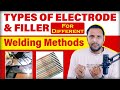 Types of Welding Rods and Fillers for different welding procedures | Welder interview for Electrode