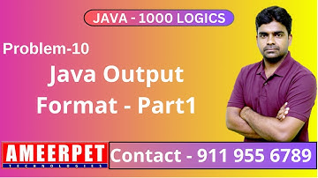 1000 Logics in Java | How to format Output in Java | By Srinivas | Ameerpet Technologies