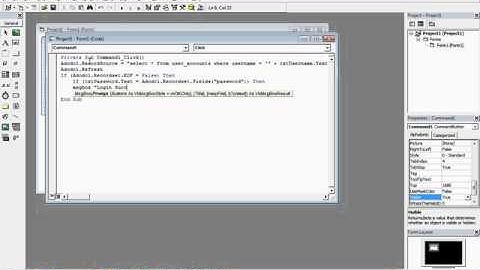 Vb6.0 Simple login connected to MS Access using Adodc