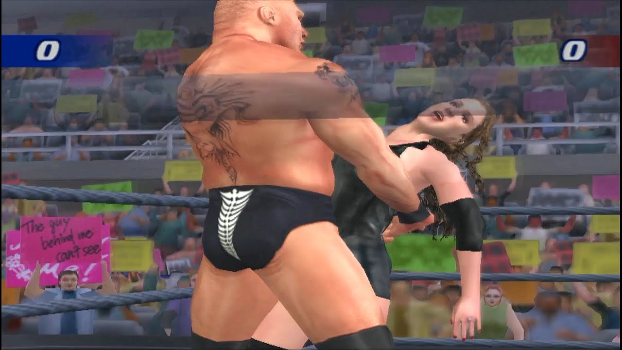 Brock Lesnar Hip Wash Stephanie Mcmahon Ultimate Submission Diva vs Superstar Shut Your Mouth image photo