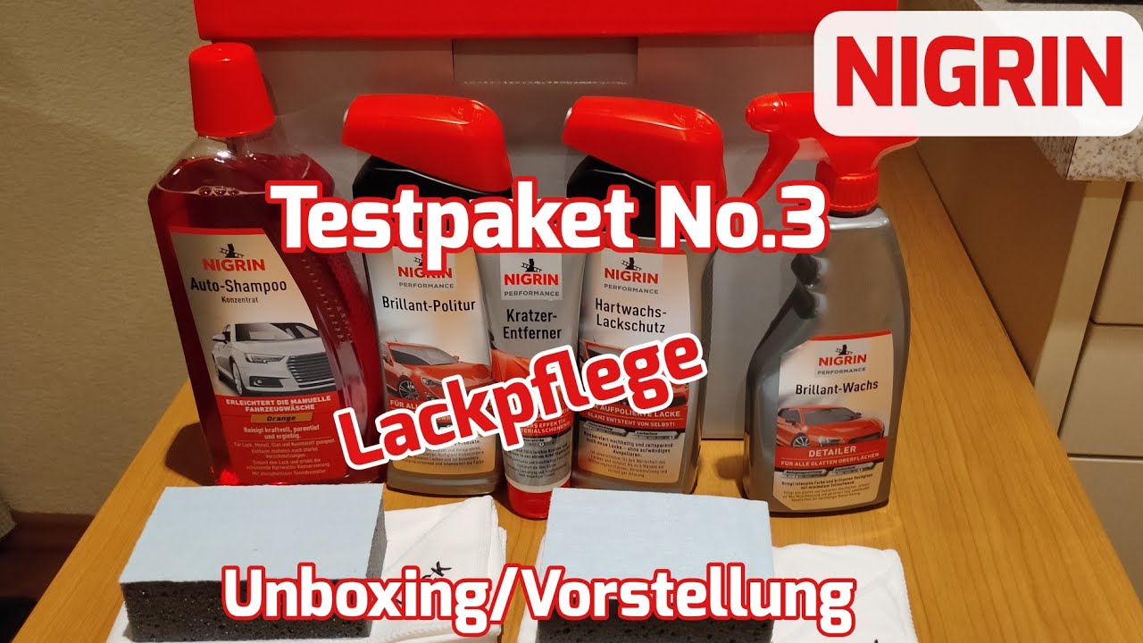 NIGRIN Testpaket No.3 für die Auto Lackpflege [Unboxing&Vorstellung] 