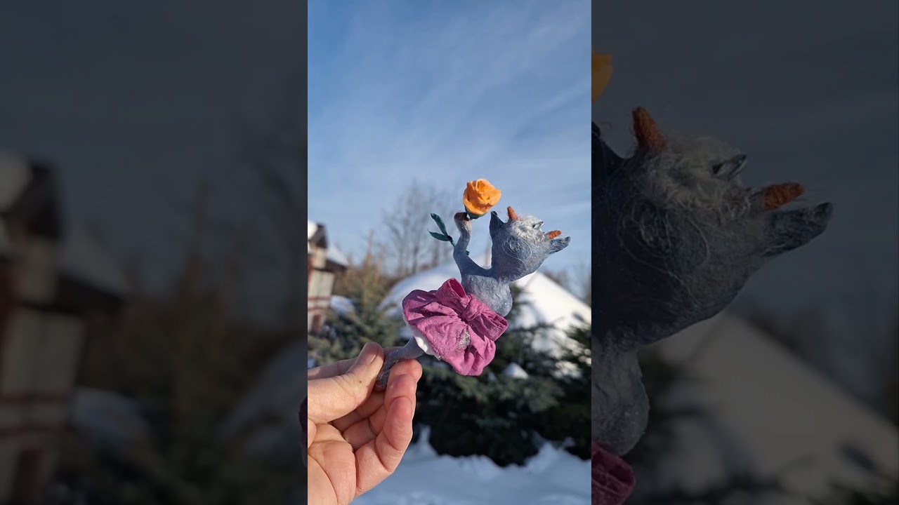 игрушка из ваты -Козочка 