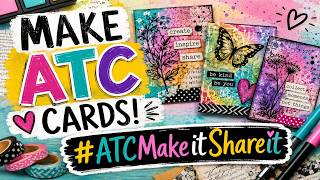 #atcmakeitshareit “Summer Vacation ATCs | Tiny Art Full of Sunshine” @GraceBlossoms4U