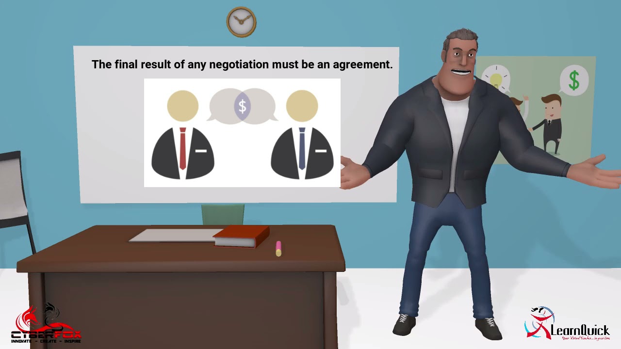 Explain the steps in the negotiation process