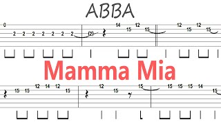 ABBA - Mamma Mia / Guitar Solo Tab+BackingTrack