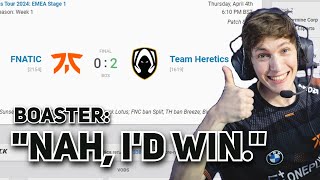 Fnatic are getting CLOWNED for losing to Heretics like this!