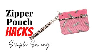 4 Easy Zipper Pouch Sewing Hacks (FREE PATTERN)