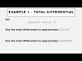 3.4 Differentiability and Total Differential - Calculus 3 - Section 3.4