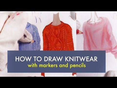 HOW TO DRAW REALISTIC KNITWEAR | Marker Drawing